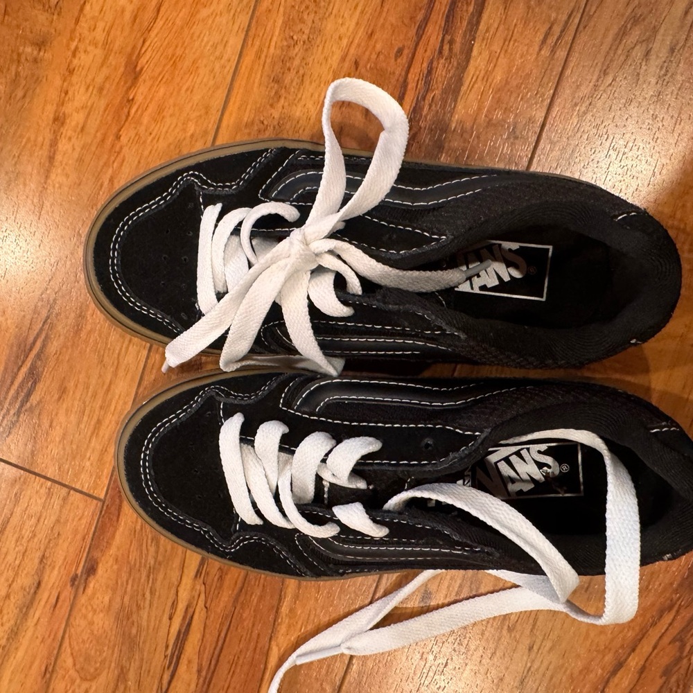 Vans Kids Classic Black and White Sneakers